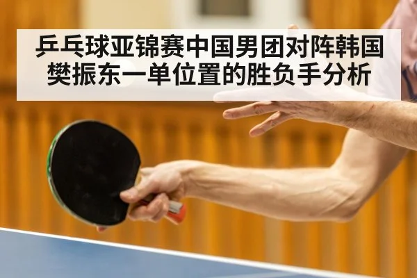 乒乓球亚锦赛中国男团对阵韩国 樊振东一单位置的胜负手分析